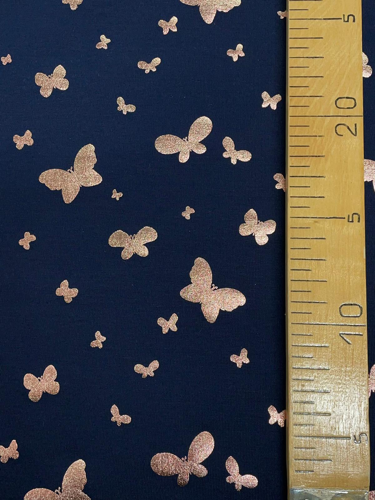 Puuvillatrikoo, Ruusukulta Perhonen, Tummansininen