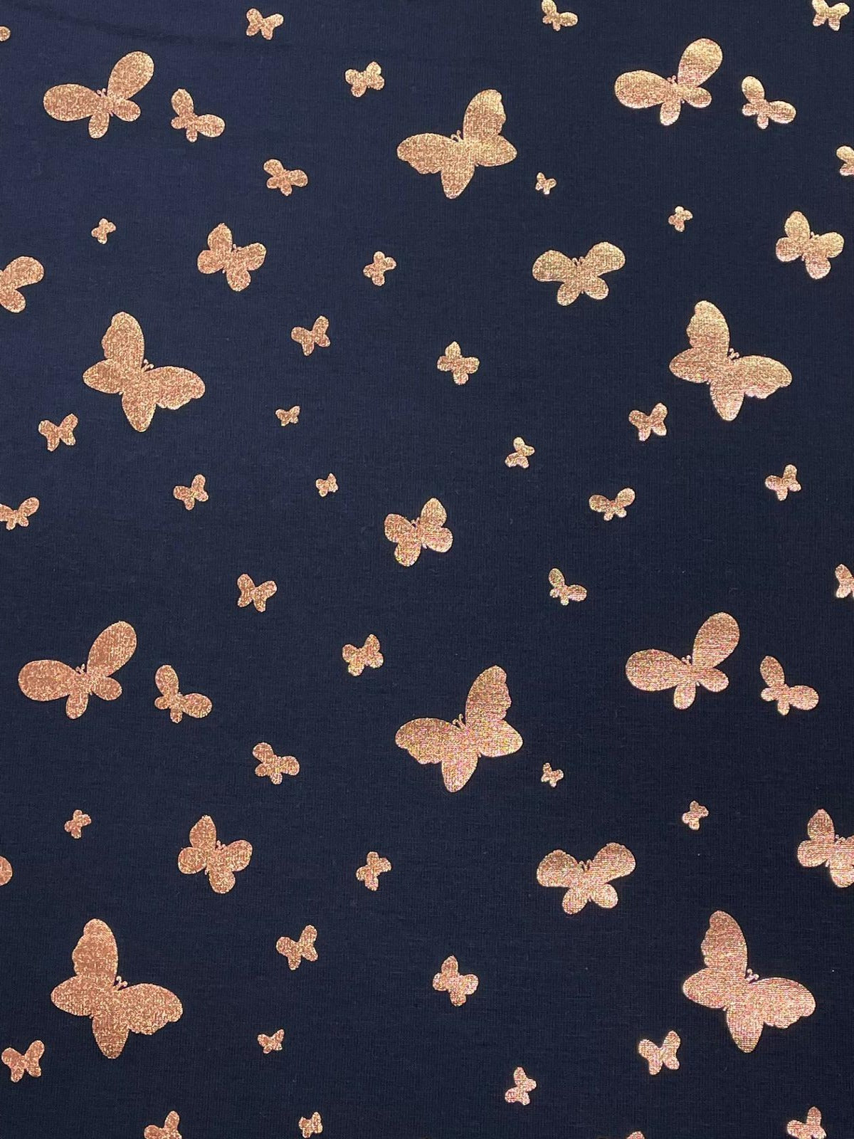 Puuvillatrikoo, Ruusukulta Perhonen, Tummansininen