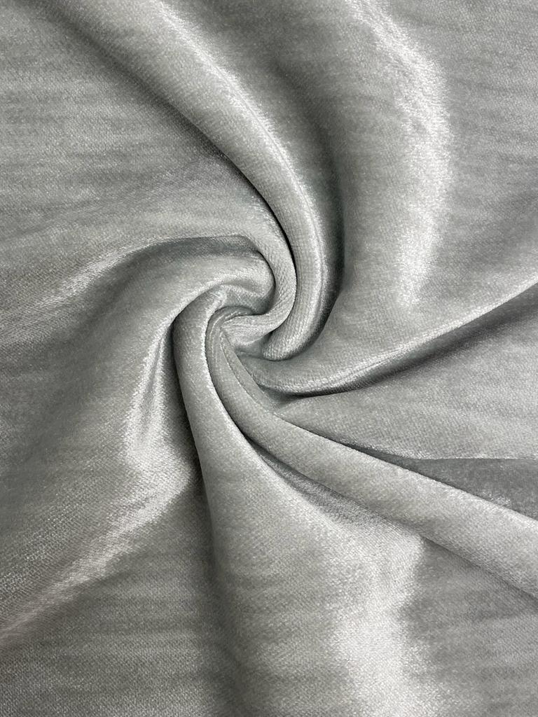 Sisustus sametti, vaalean harmaa