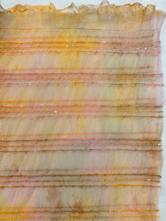 Oranssi juhlallinen mesh-kangas