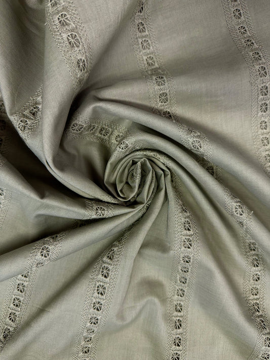 Elle Saab vihreä hiekka, brodeerattu puuvillakangas