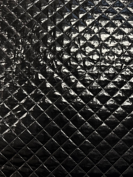 Musta, topattu tikkikangas