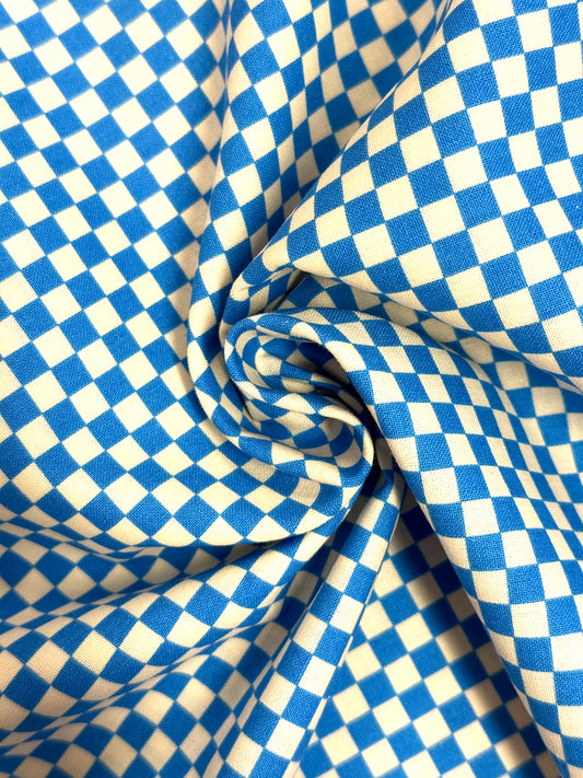 Blue chess, puuvillakangas