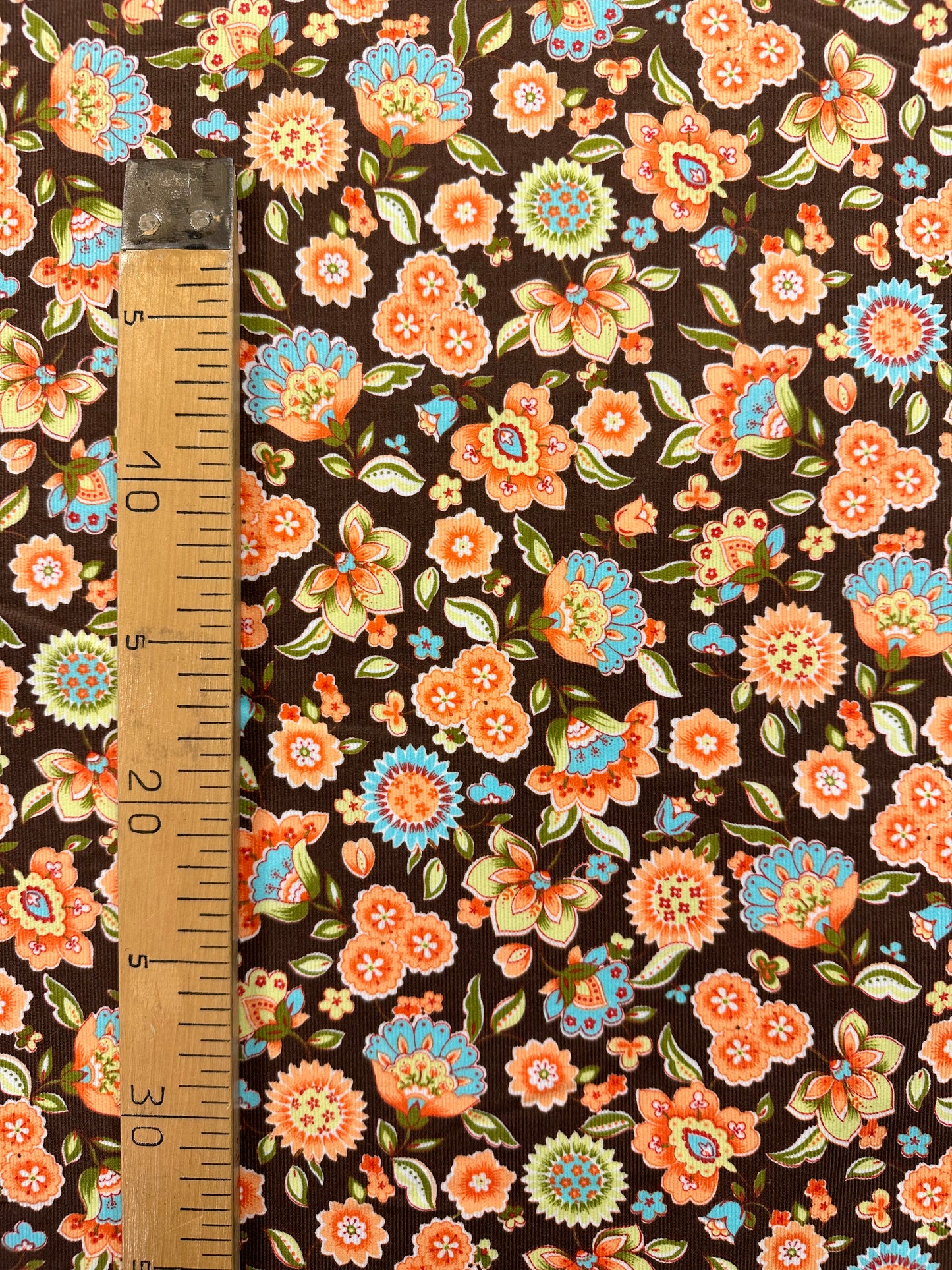 Orange Bloom, vakosametti, puuvilla