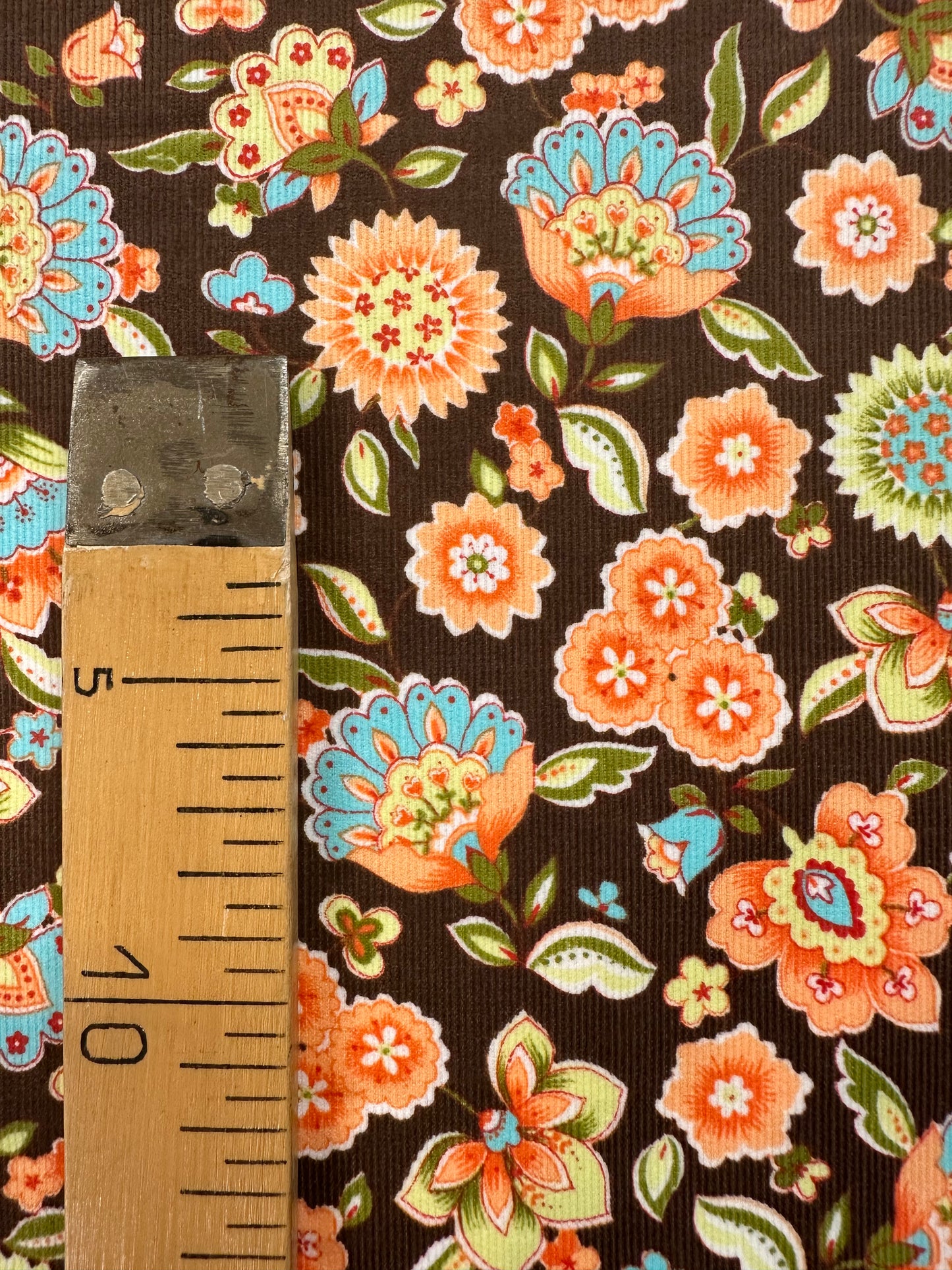 Orange Bloom, vakosametti, puuvilla