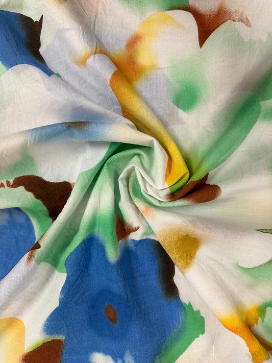 Impressionist Floral, blue