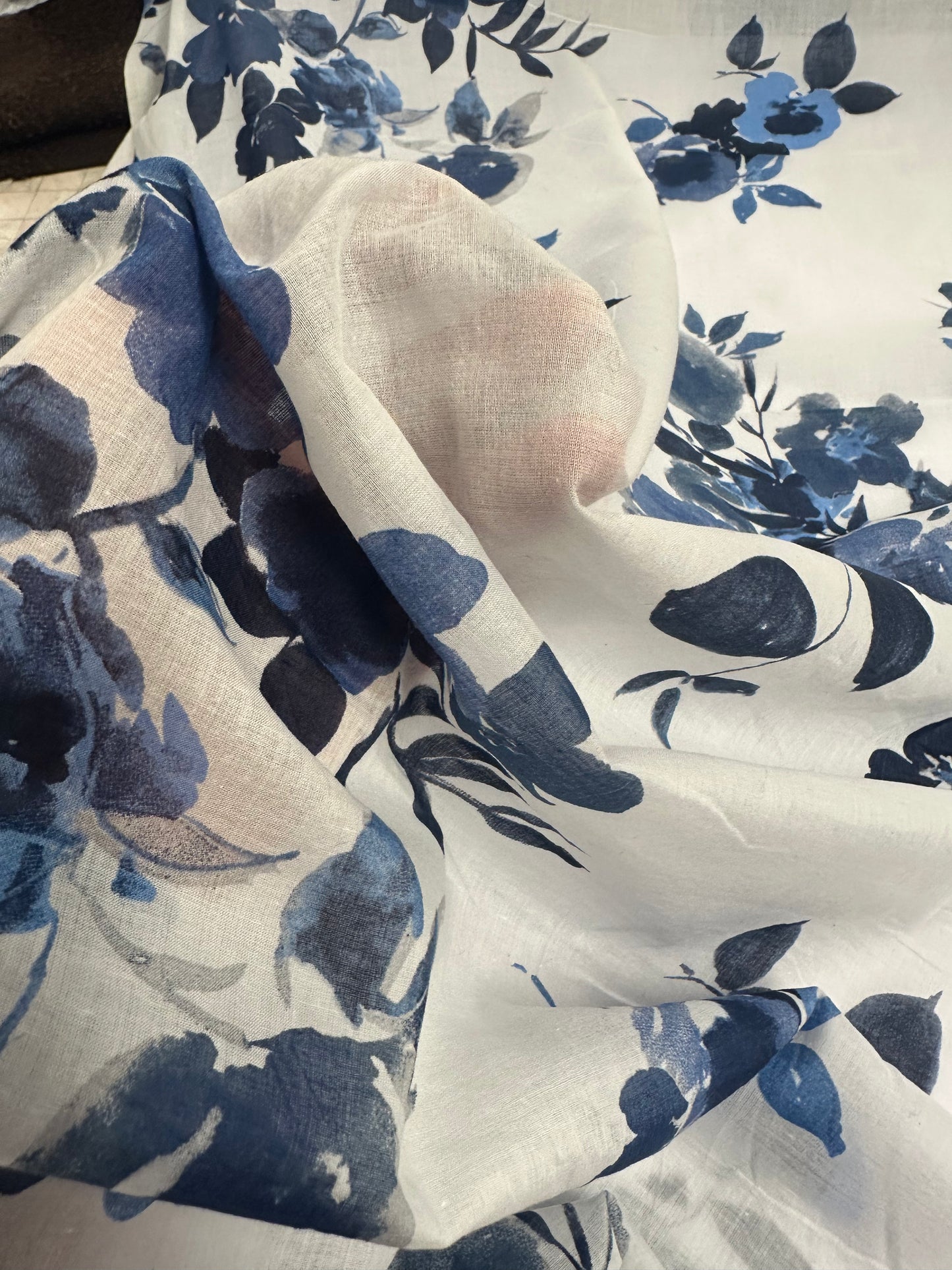 Denim Flower, puuvillabatisti