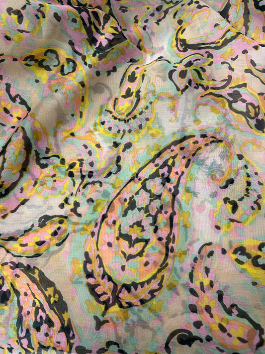 Pastelli-paisley, puuvillasilkki