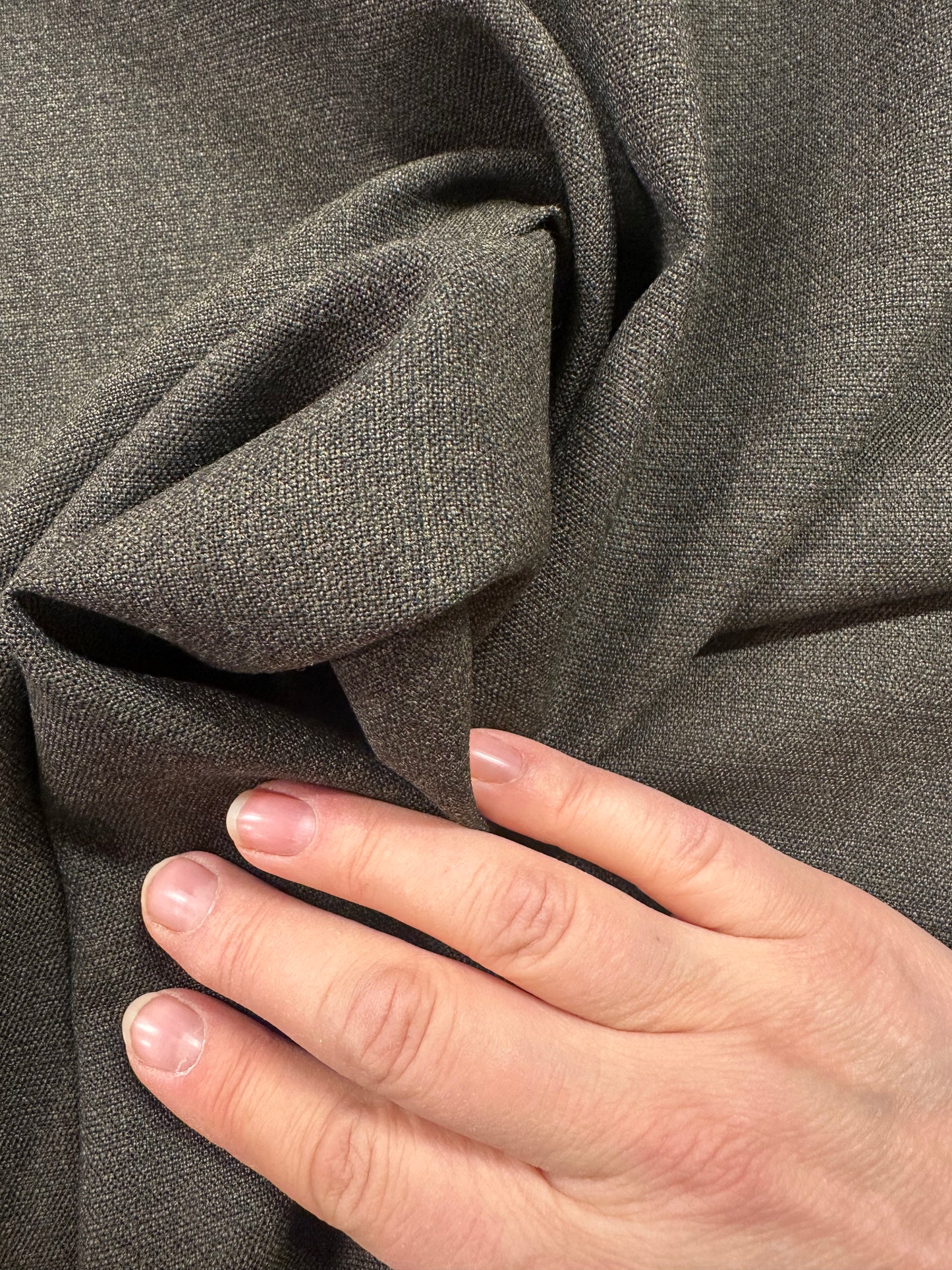 Pukukreppi, villakangas, vihertäävän  ruskea