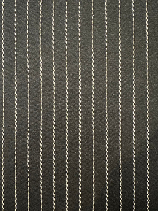 Bisson, jersey, tummansininen liituraita, villa-puuvillasekoite