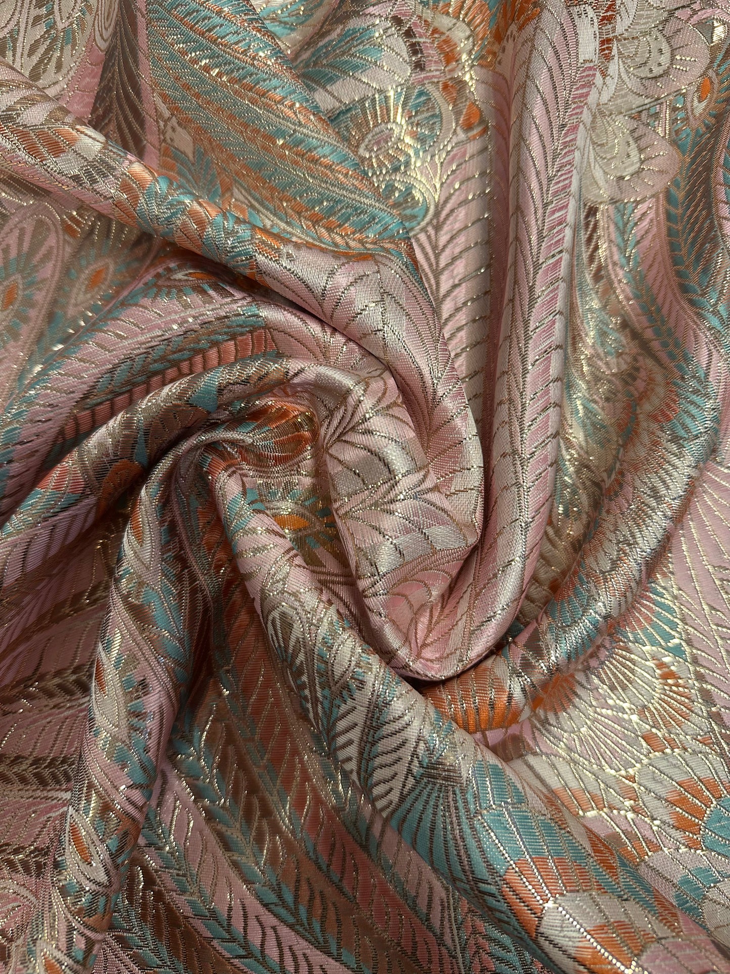 Pastelglam peacock, polyesterjakardi