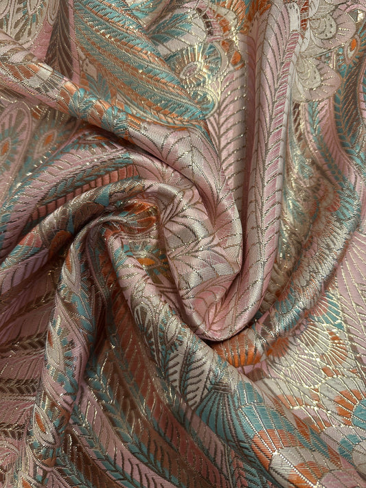 Pastelglam peacock, polyesterjakardi