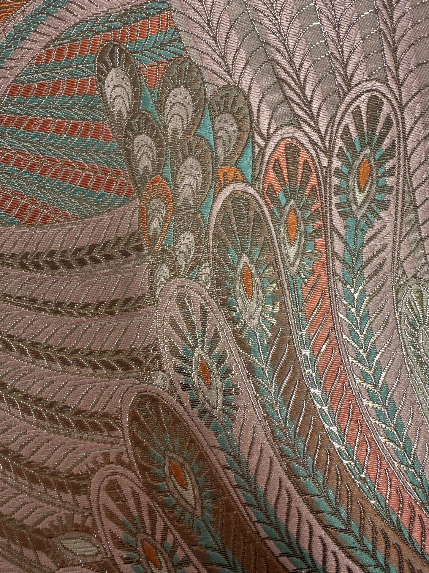 Pastelglam peacock, polyesterjakardi