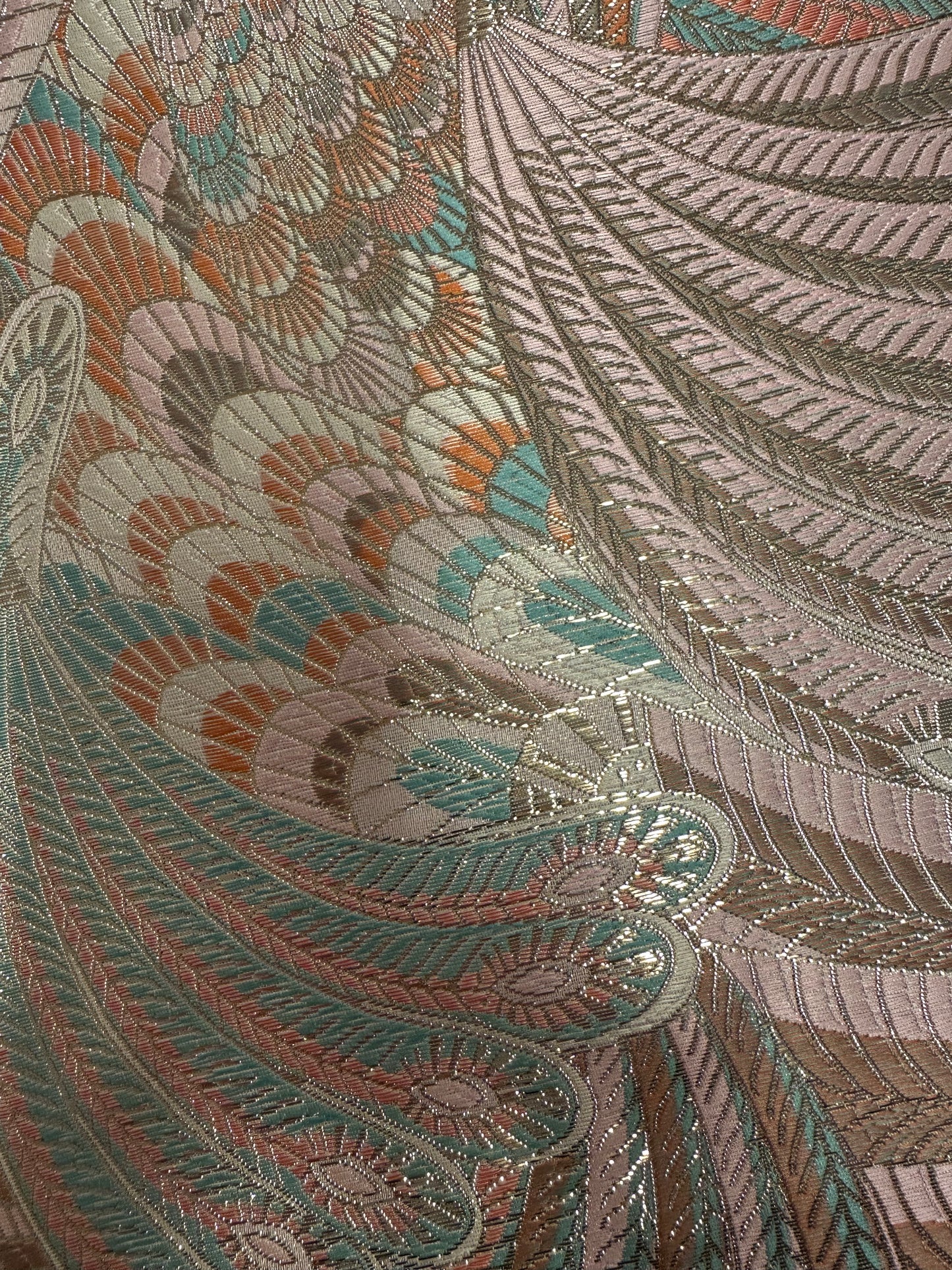 Pastelglam peacock, polyesterjakardi