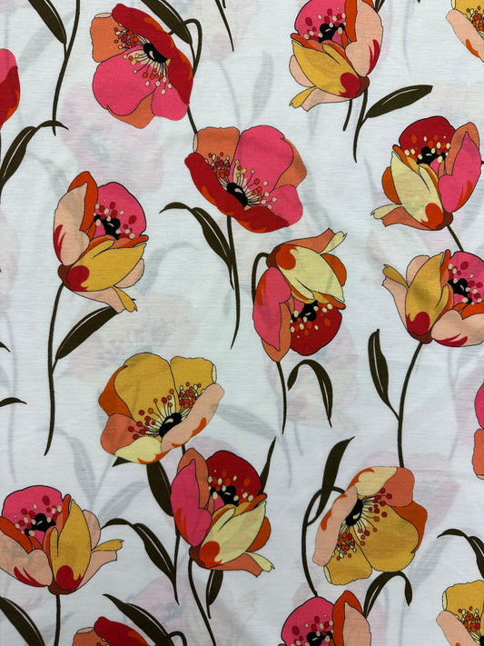 Poppy bloom, 100 % puuvillatrikoo