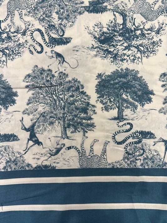 Haute couture, Wild Toile, harmaan sininen, viskoosisatiini