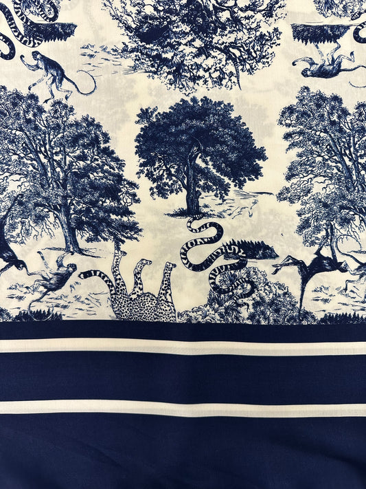 Haute couture, Wild Toile, tummansininen, viskoosisatiini