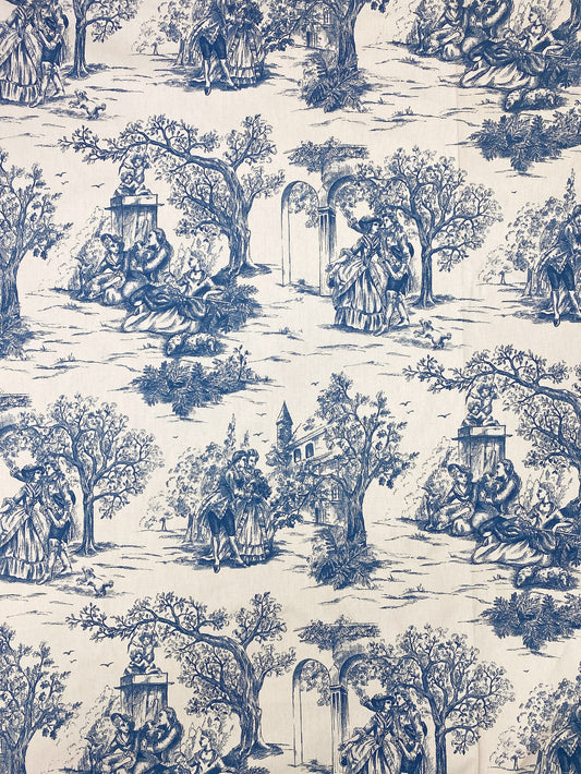 Provance -kangas, sininen, puuvilla