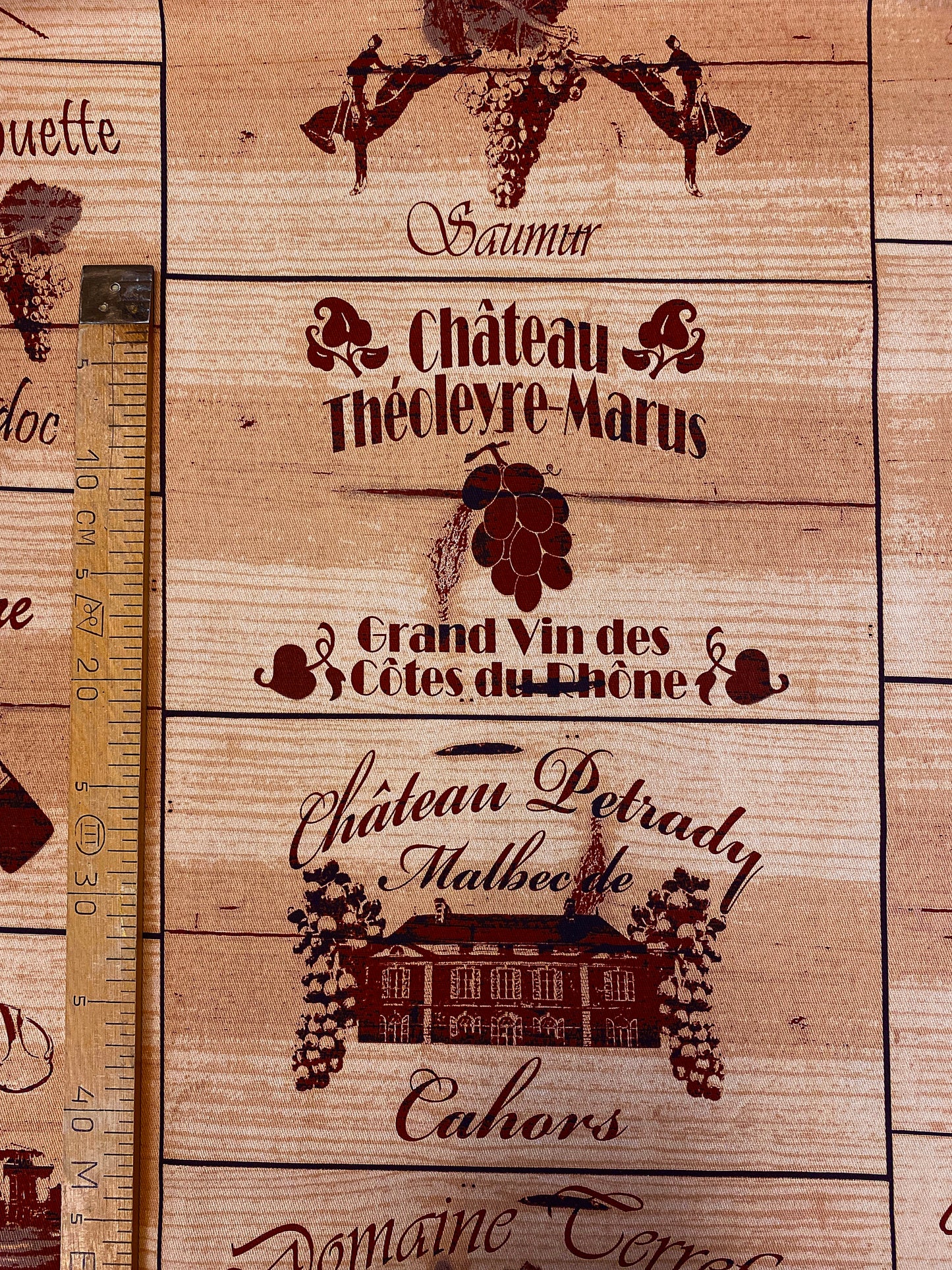 Chaise -kangas, konjakki, verho-, verhoilu ja sisustuskangas