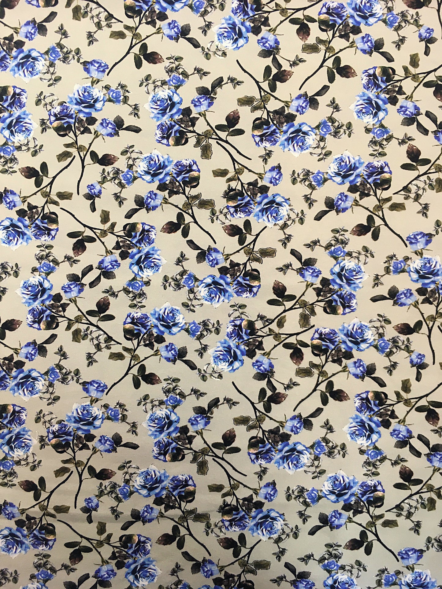 Pienet ruusut, beige, puuvillatrikoo