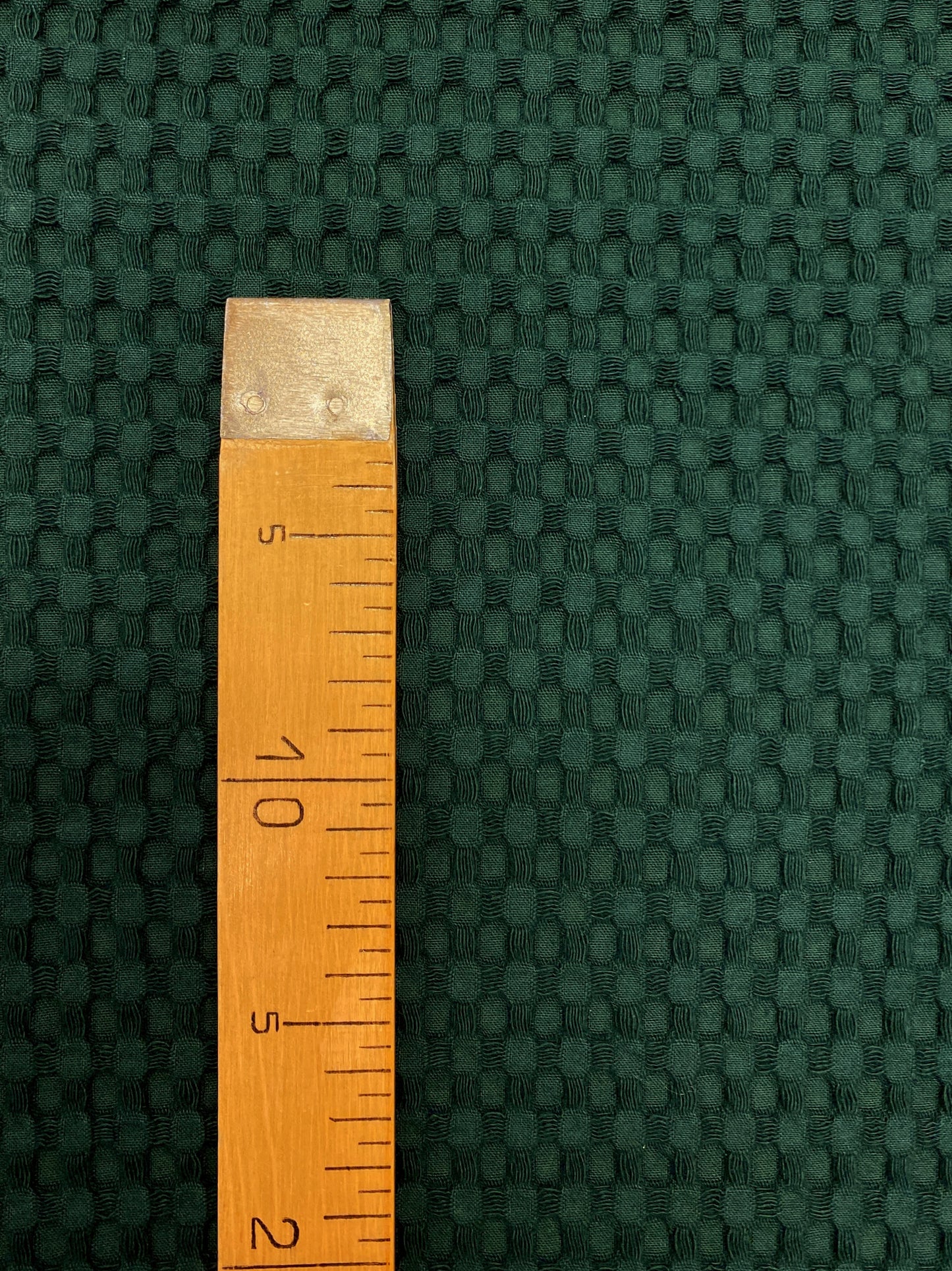 Iso vohvelikangas, pullonvihreä, puuvilla