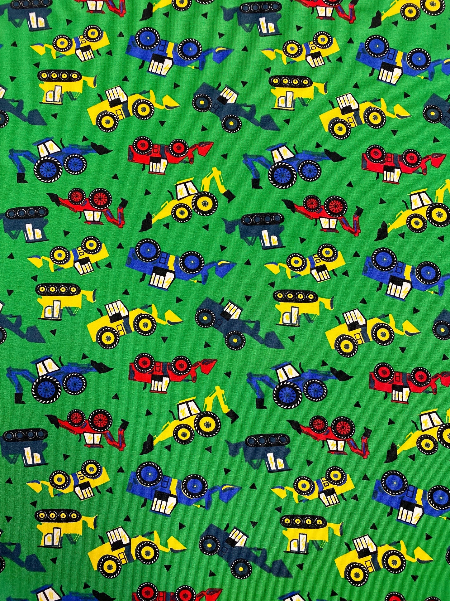 Traktorit, vihreä, puuvillatrikoo