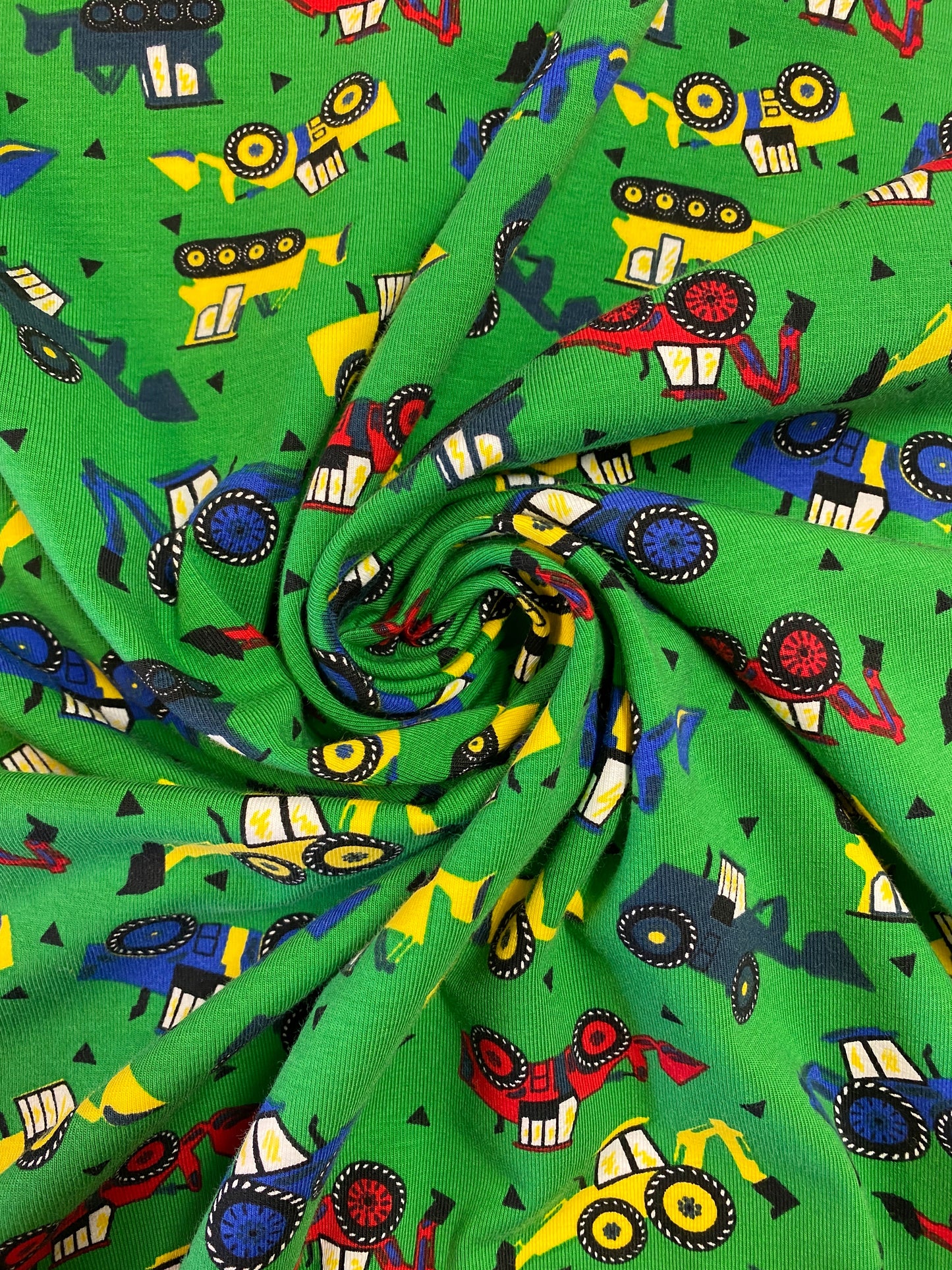 Traktorit, vihreä, puuvillatrikoo