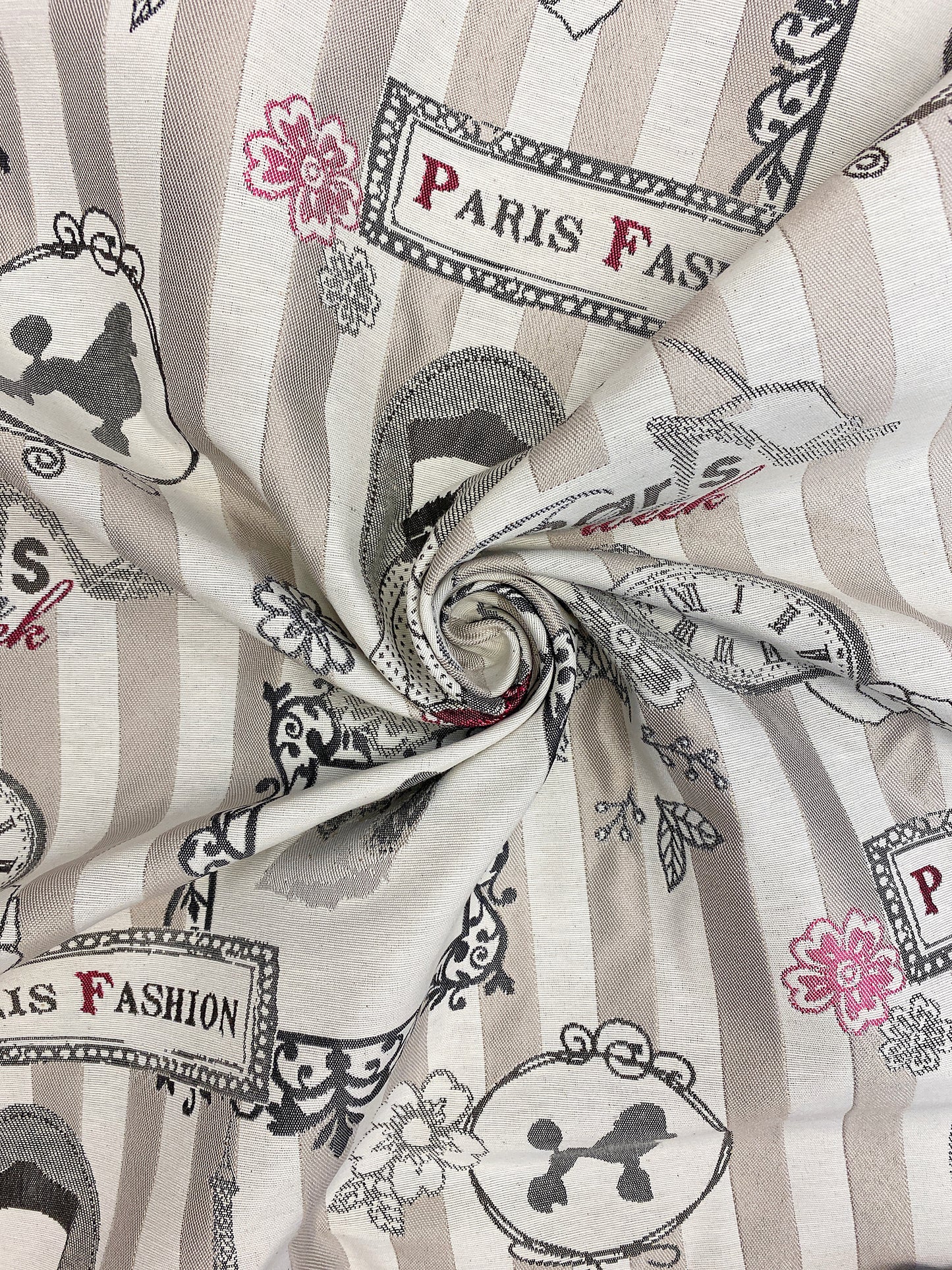 Pariisi, pinkki-beige, verhoilukangas