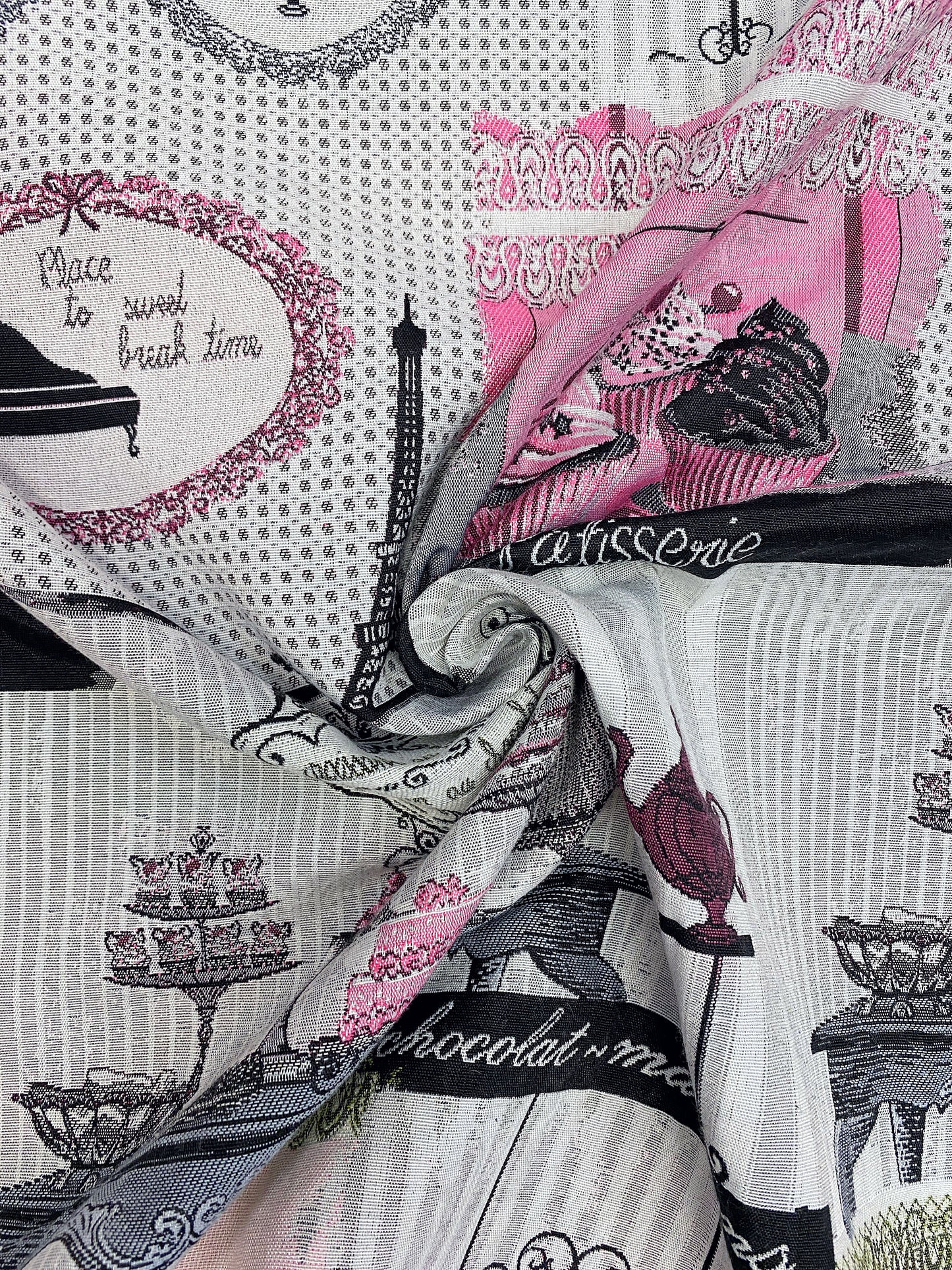 Patisserie, pinkki-beige, verhoilukangas