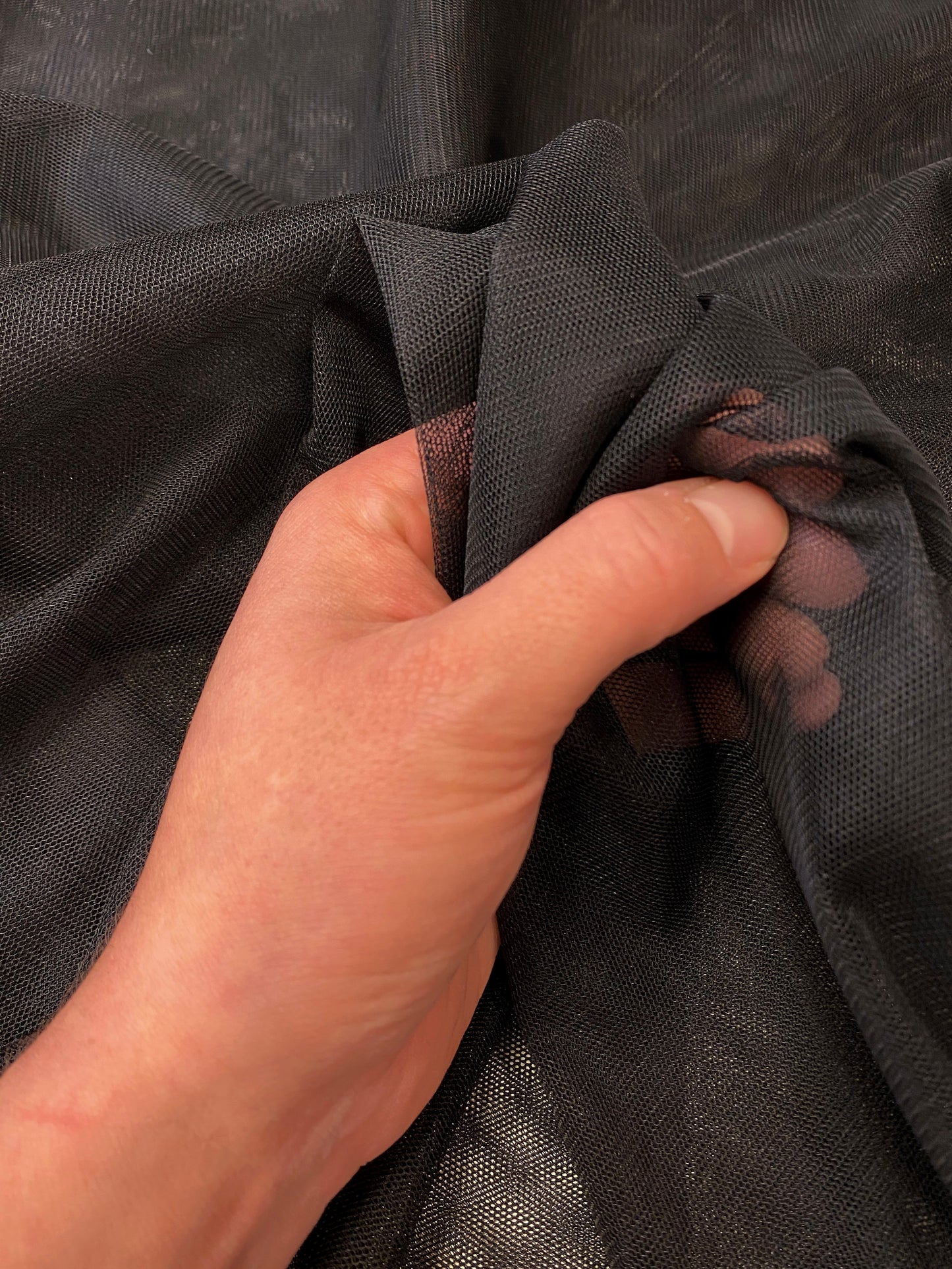 Mesh, musta, polyester