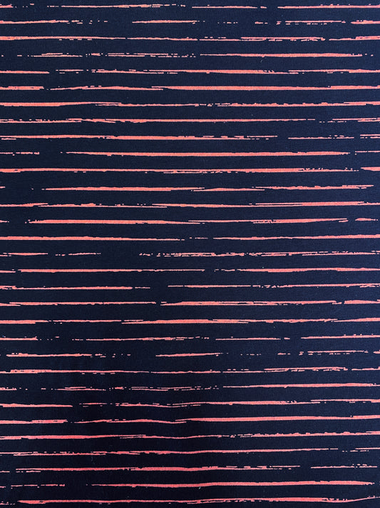 Horisontti, tummansin. vaal. pun. puuvillatrikoo