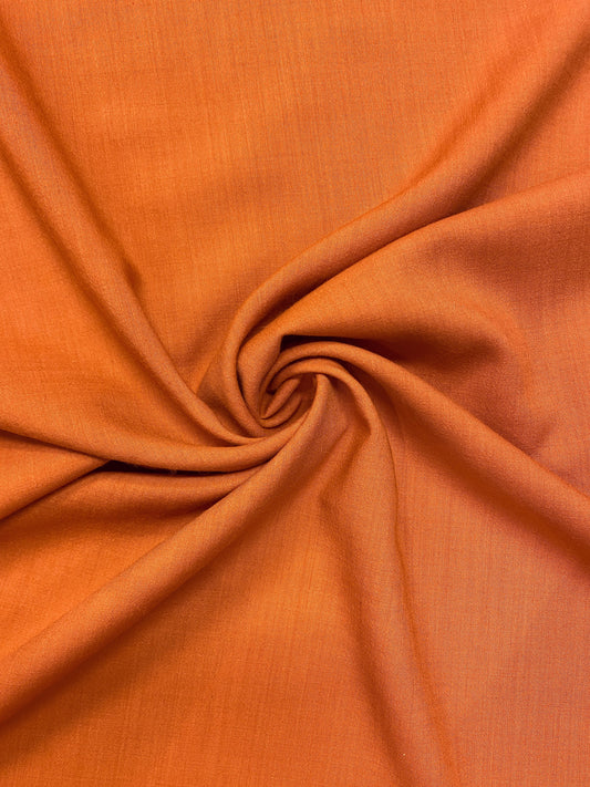 Virgin Wool, poltettu oranssi, villakangas