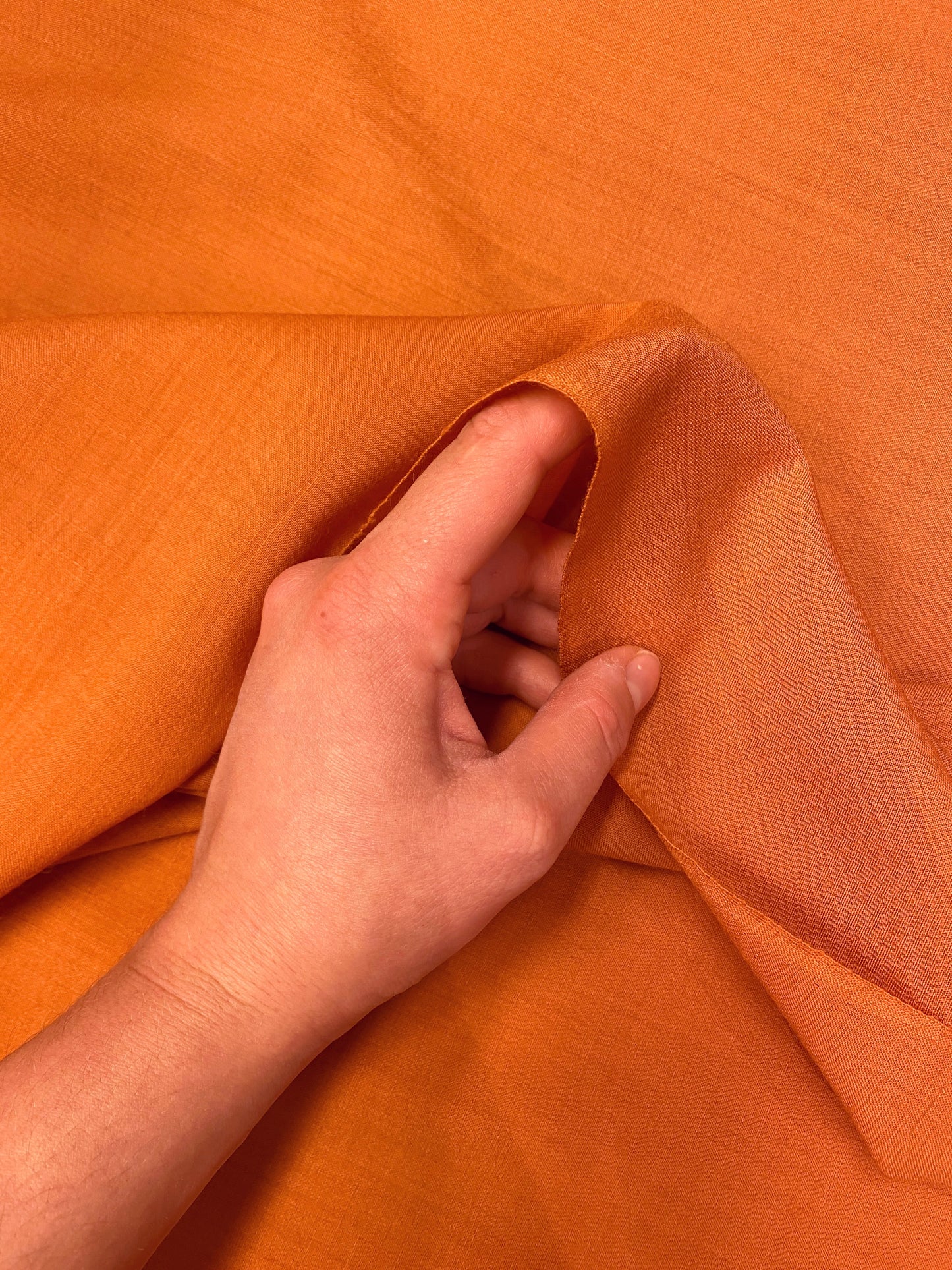 Virgin Wool, poltettu oranssi, villakangas