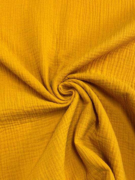 Double gauze, okra, puuvilla