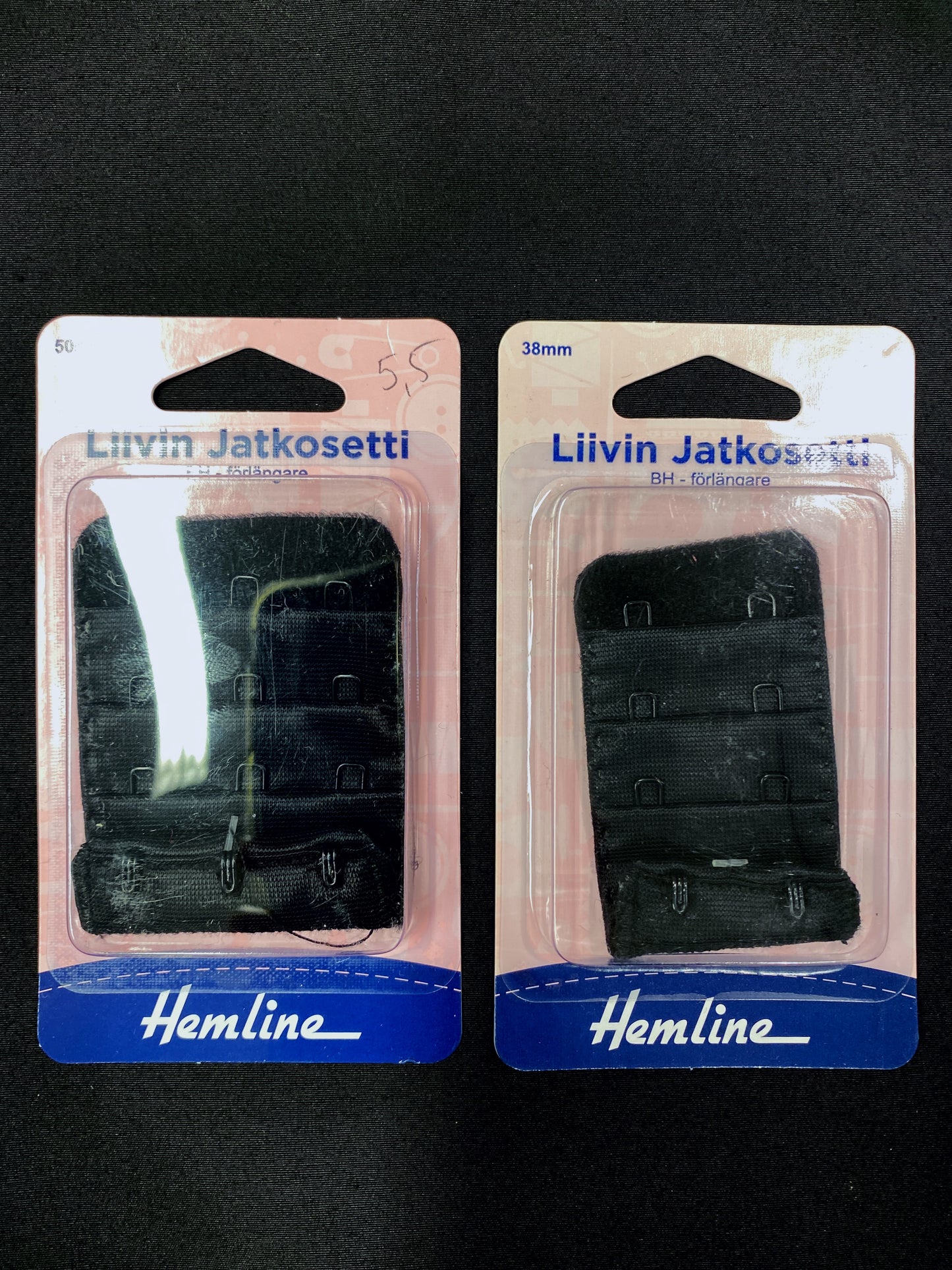 Liivin jatkosetti, musta, leveä ja kapea