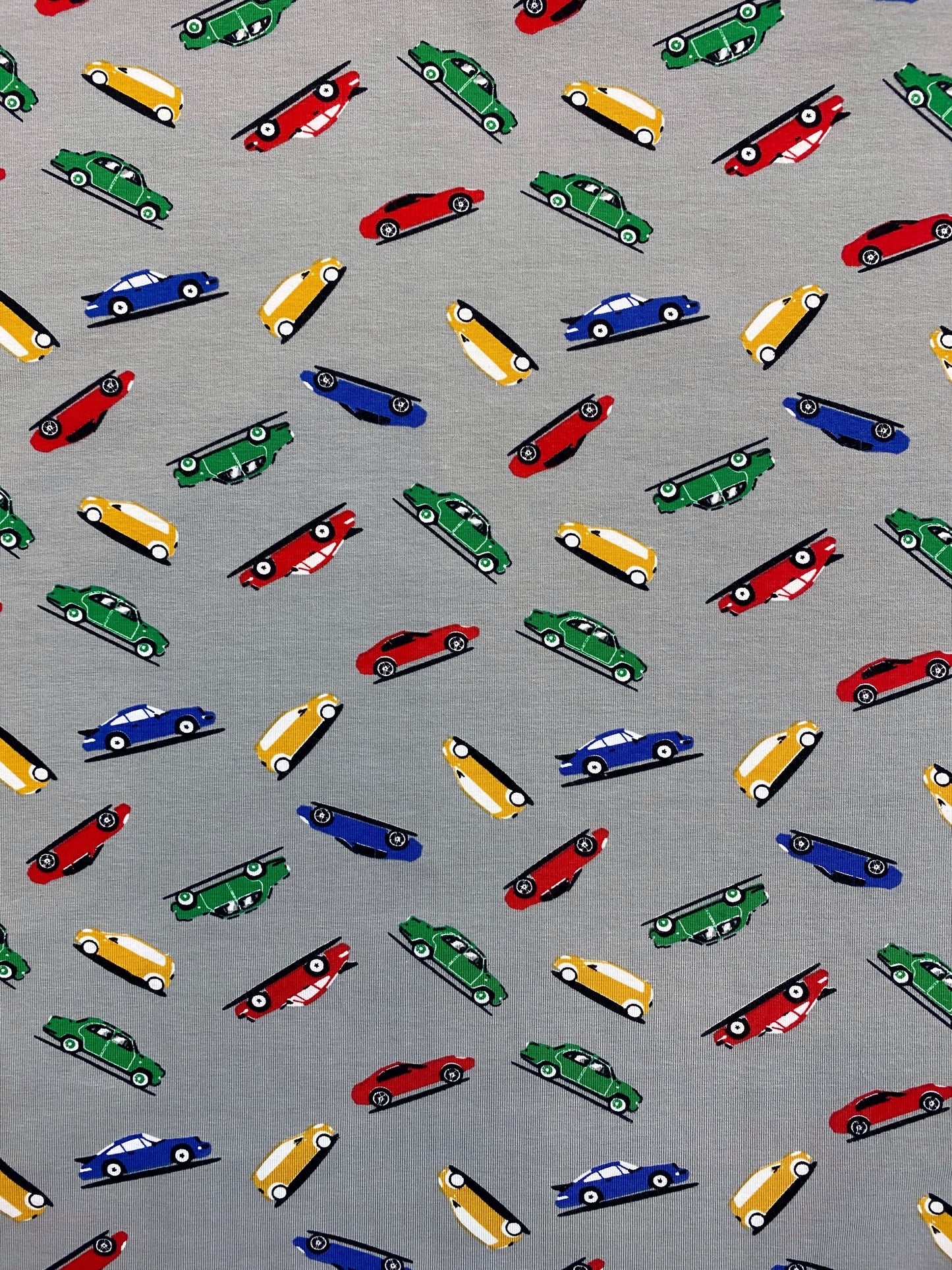 Autot, harmaa, puuvillatrikoo