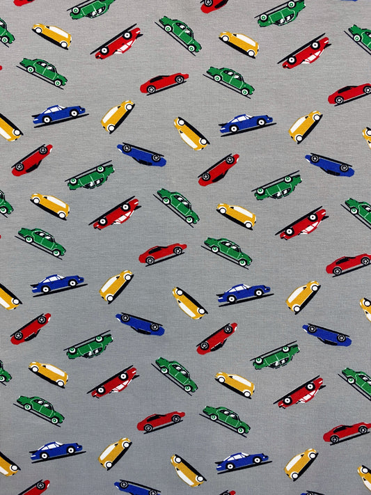 Autot, harmaa, puuvillatrikoo