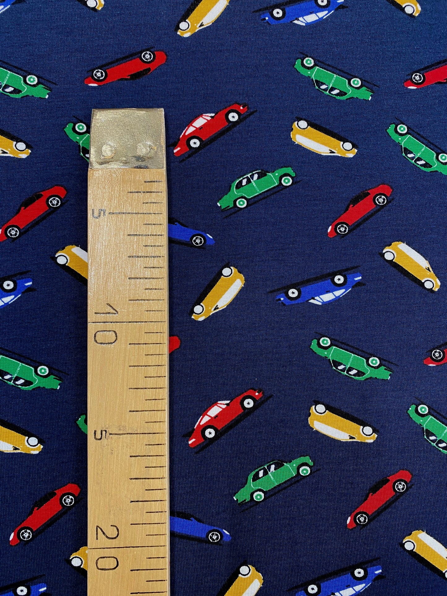 Autot, sininen, puuvillatrikoo