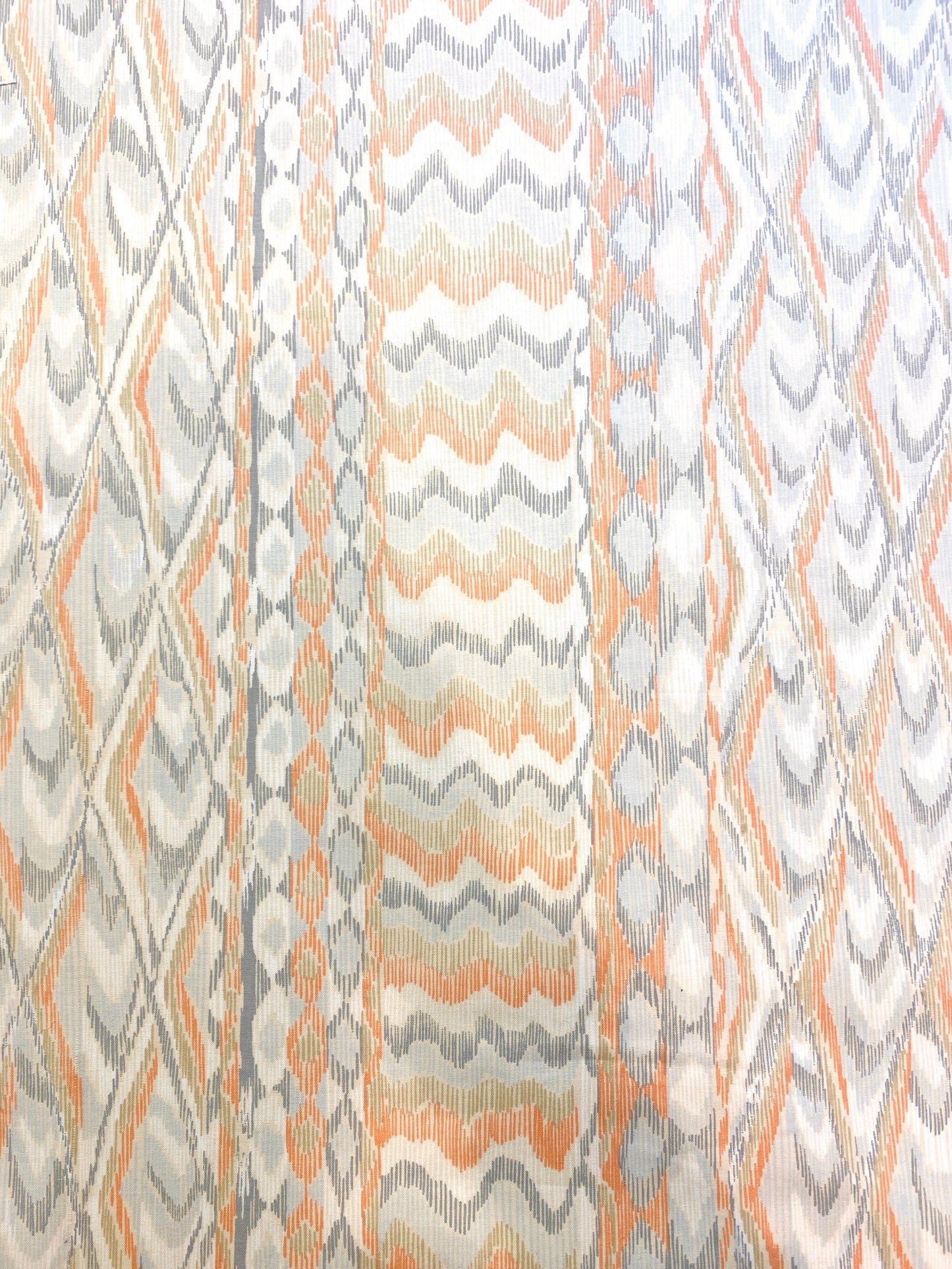 Ikat, oranssi, Englanti, vettähylkivä puuvillakangas