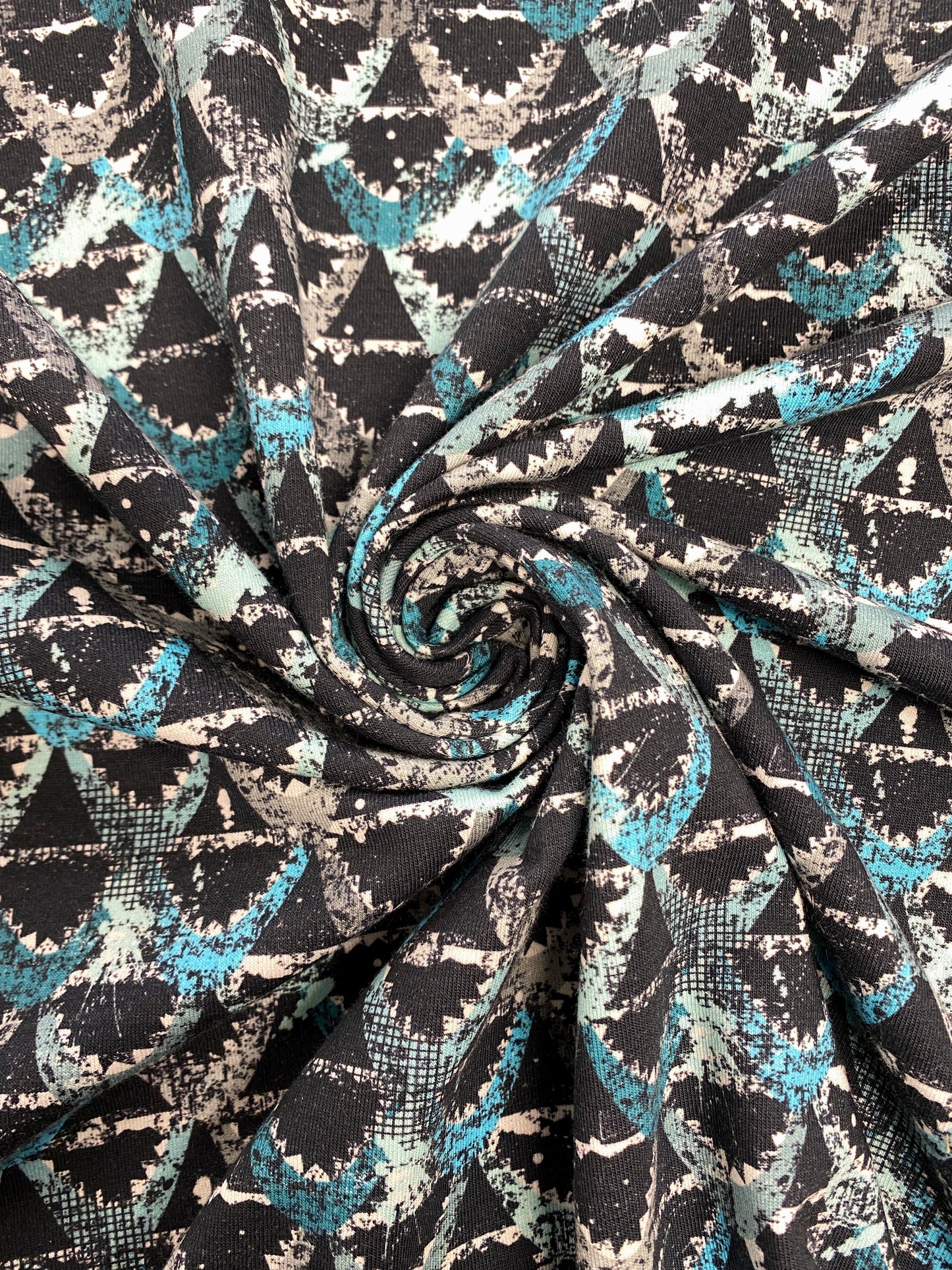 Suomut, tummanturkoosi, puuvillatrikoo