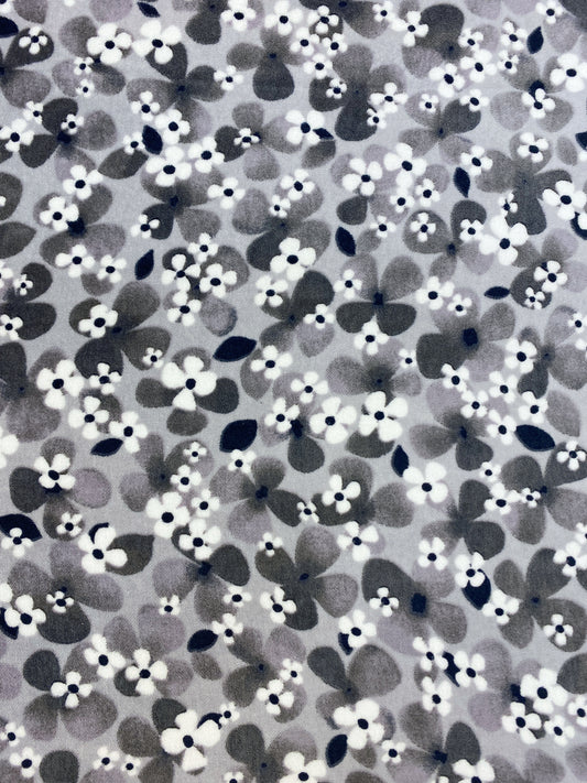 Floweret, harmaa, sametti, puuvilla