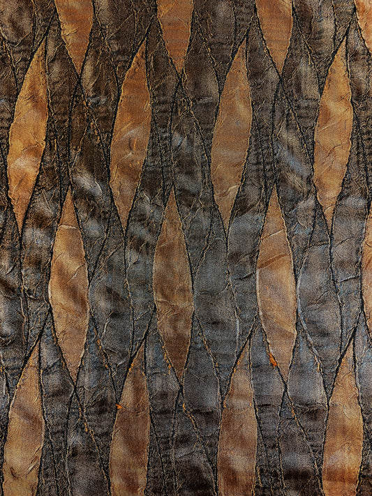 Mahogany, ruskea, satiinijackardi, polyestersekoite