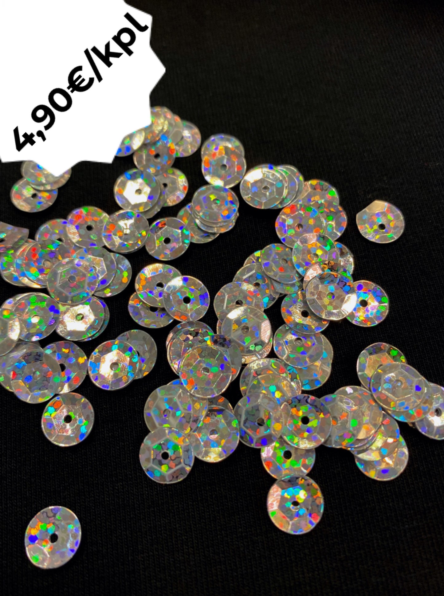 Paljetti, hopea, 20 g