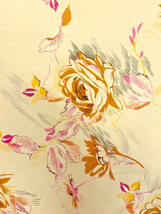 French Flower, kermankeltainen, viskoosi