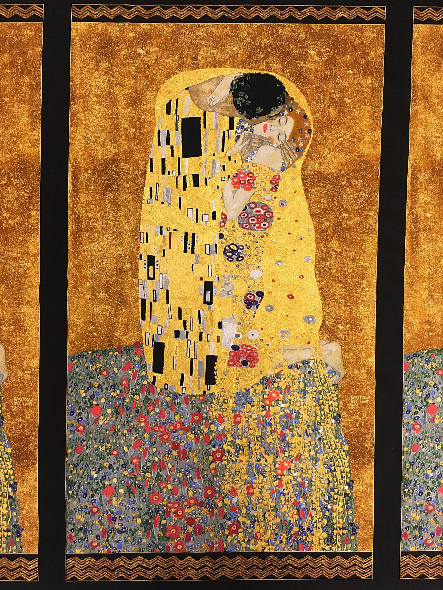 Gustav Klimt, Kiss, puuvilla