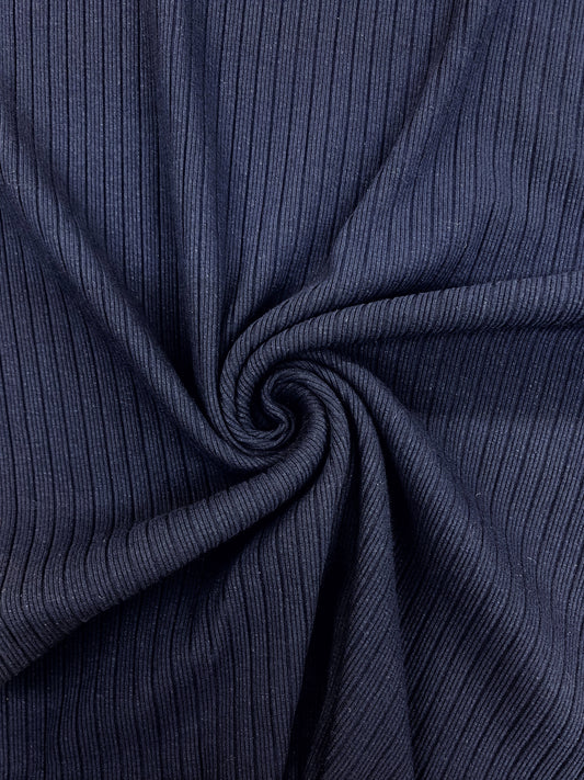 Navy, ribbineulos, puuvillavillasekoite