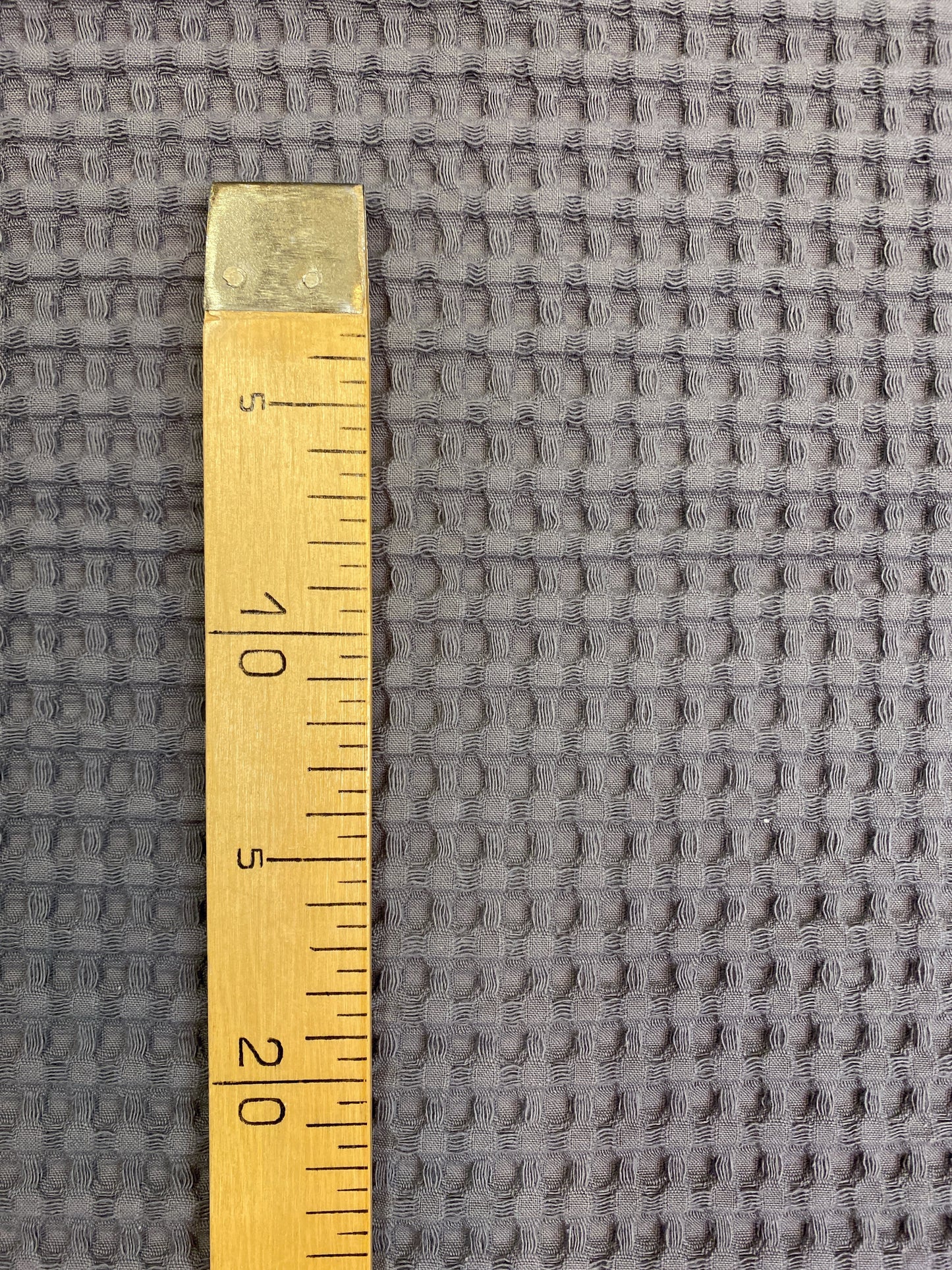 Iso vohvelikangas, harmaa, puuvilla