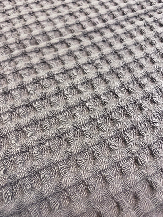 Iso vohvelikangas, harmaa, puuvilla