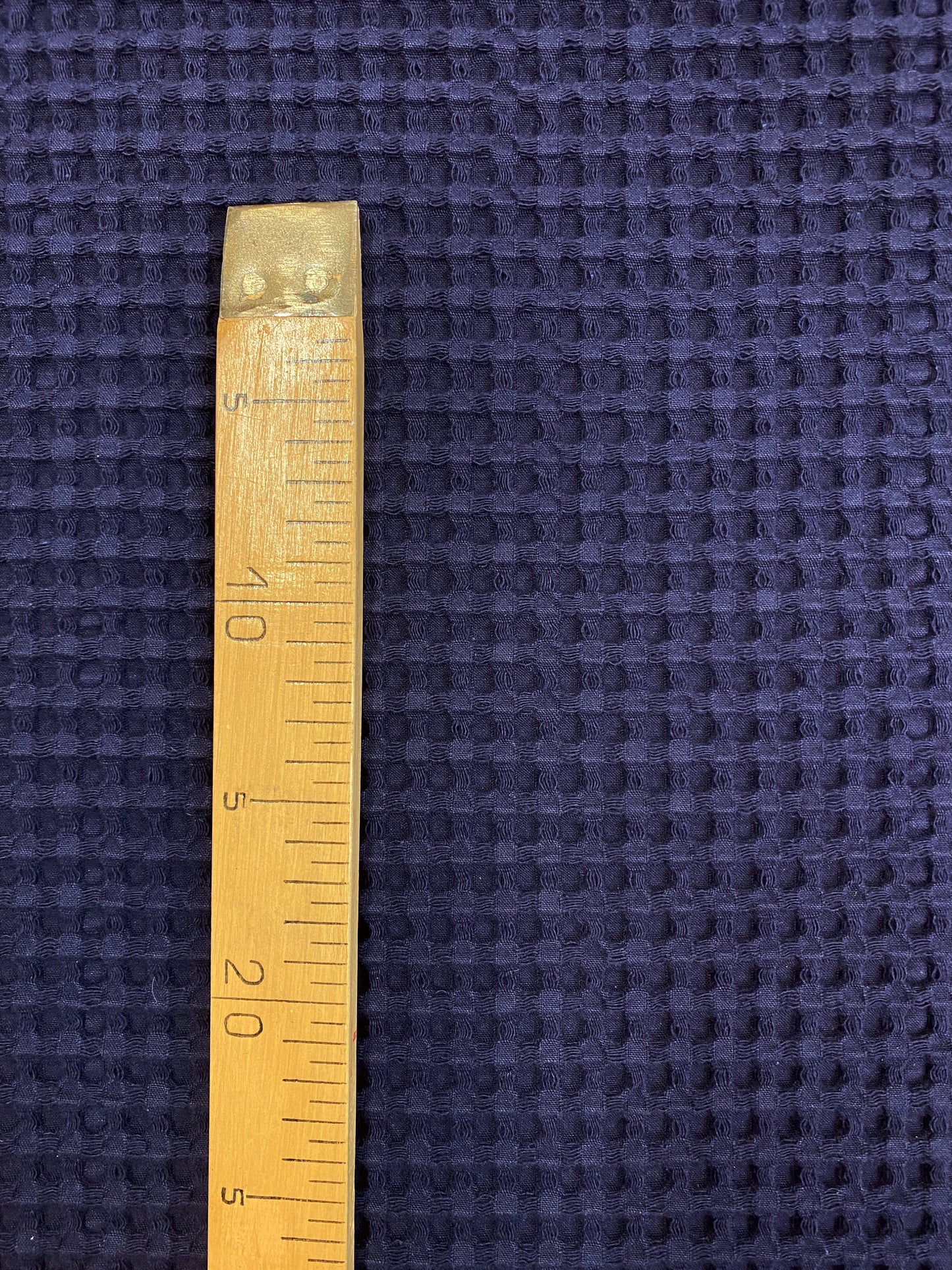 Iso vohvelikangas, tumman sininen, puuvilla