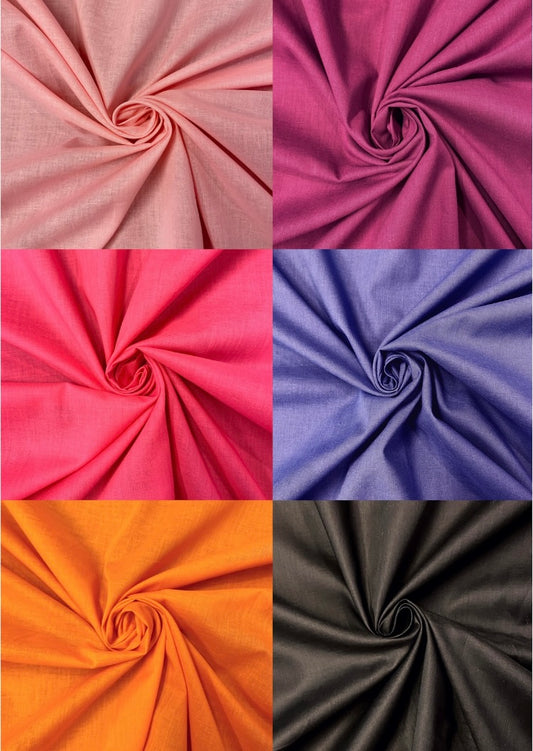 Puuvillamusliini, 6 väriä